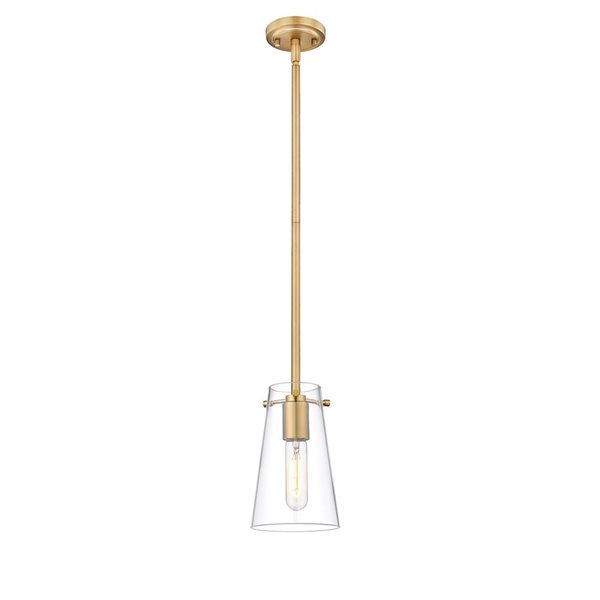 Z-Lite Kira Modern Gold 1-Light Cylinder Pendant Light