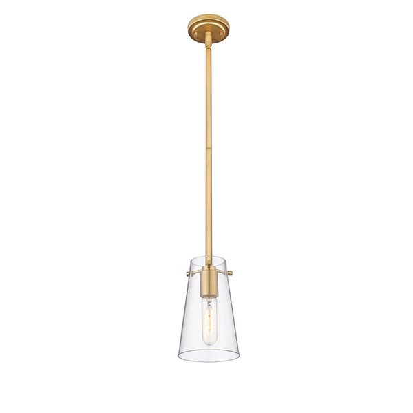 Z-Lite Kira Modern Gold 1-Light Cylinder Pendant Light