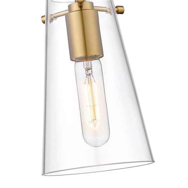 Z-Lite Kira Modern Gold 1-Light Cylinder Pendant Light