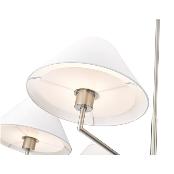 Z-Lite Leila 44-in Brushed Nickel 6-Light Linear Chandelier