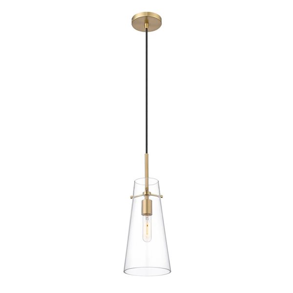 Z-Lite Kira Modern Gold 1-Light Cylinder Pendant Light