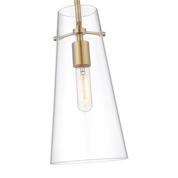 Z-Lite Kira Modern Gold 1-Light Cylinder Pendant Light