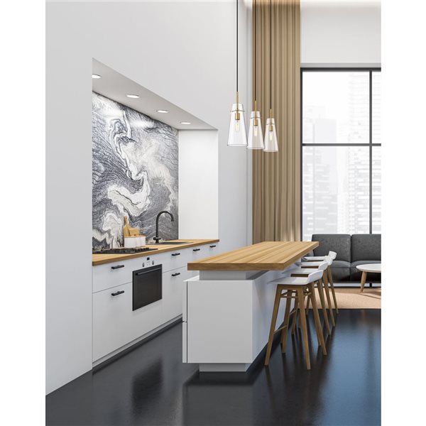 Z-Lite Kira Modern Gold 1-Light Cylinder Pendant Light