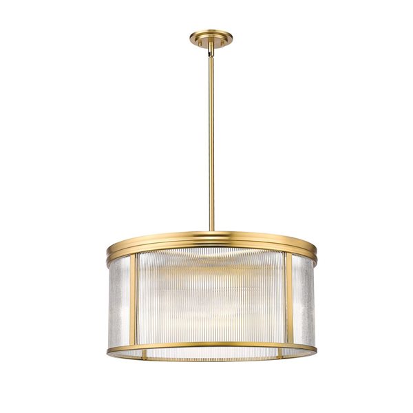 Z-Lite Carnaby Modern Gold 6-Light Shaded Chandelier