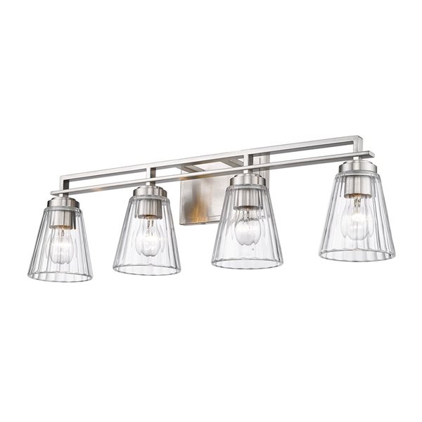 Z-Lite Lyna 30.5-in Brushed Nickel 4-Light Vanity Light