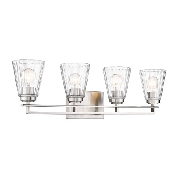 Z-Lite Lyna 30.5-in Brushed Nickel 4-Light Vanity Light