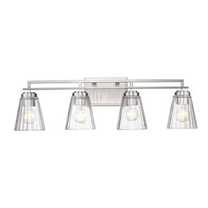 Z-Lite Lyna 30.5-in Brushed Nickel 4-Light Vanity Light