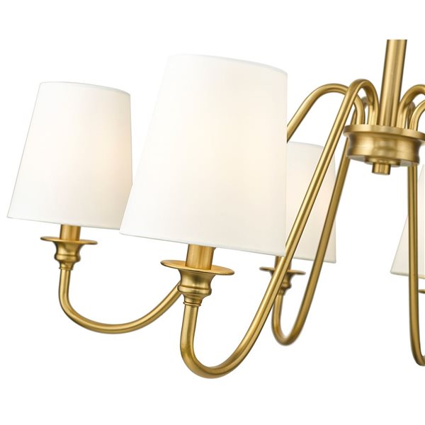 Z-Lite Gianna 32-in Modern Gold 6-Light Tiered Chandelier