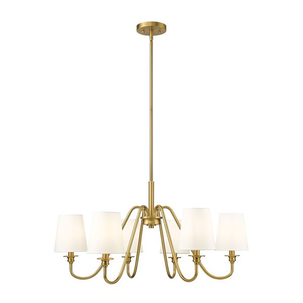 Z-Lite Gianna 32-in Modern Gold 6-Light Tiered Chandelier