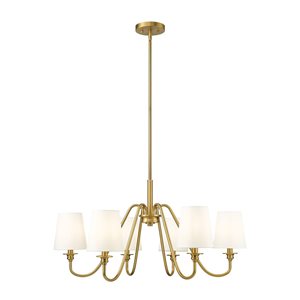 Z-Lite Gianna 32-in Modern Gold 6-Light Tiered Chandelier