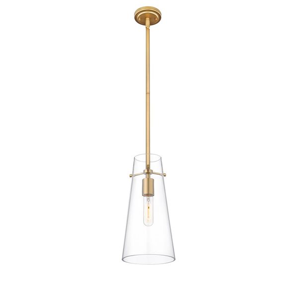 Z-Lite Kira Modern Gold 1-Light Cylinder Pendant Light