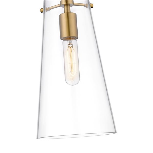 Z-Lite Kira Modern Gold 1-Light Cylinder Pendant Light