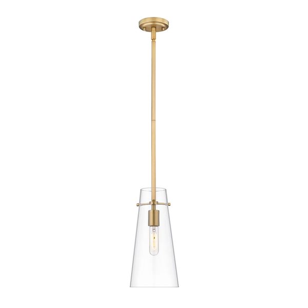 Z-Lite Kira Modern Gold 1-Light Cylinder Pendant Light