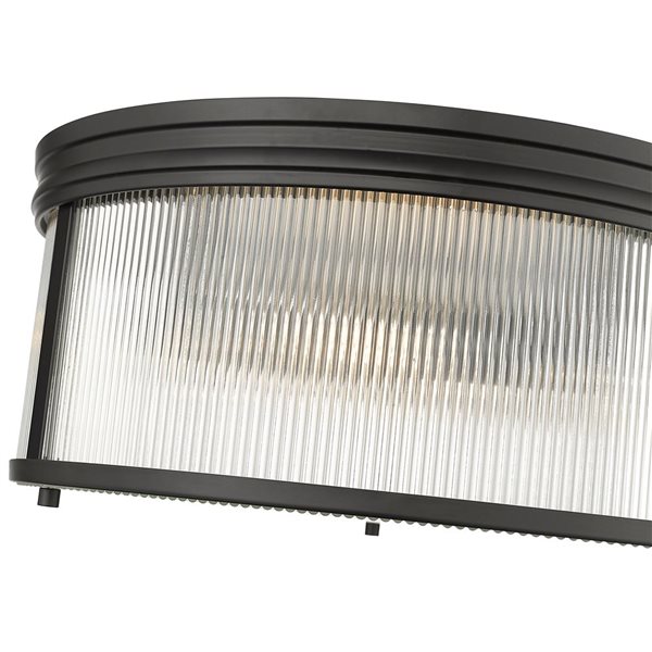 Z-Lite Carnaby 18-in Matte Black 4-Light Flush-Mount Light