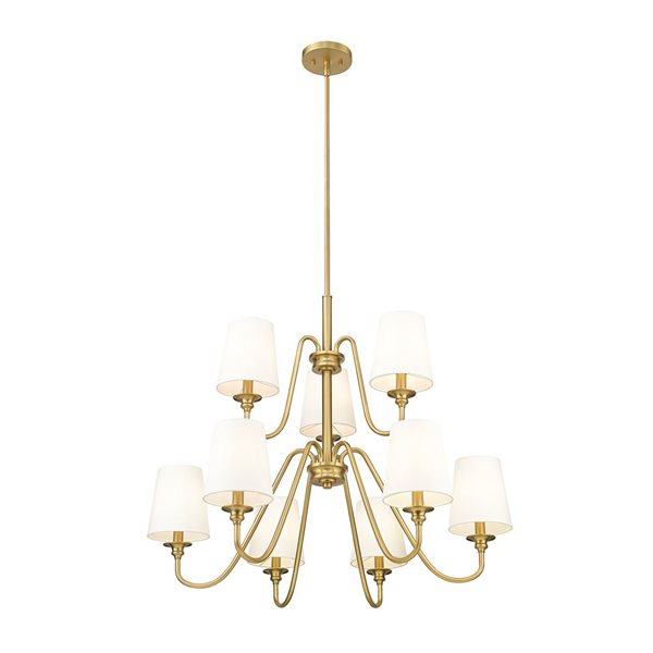 Z-Lite Gianna 32-in Modern Gold 9-Light Tiered Chandelier