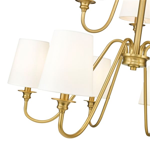 Z-Lite Gianna 32-in Modern Gold 9-Light Tiered Chandelier