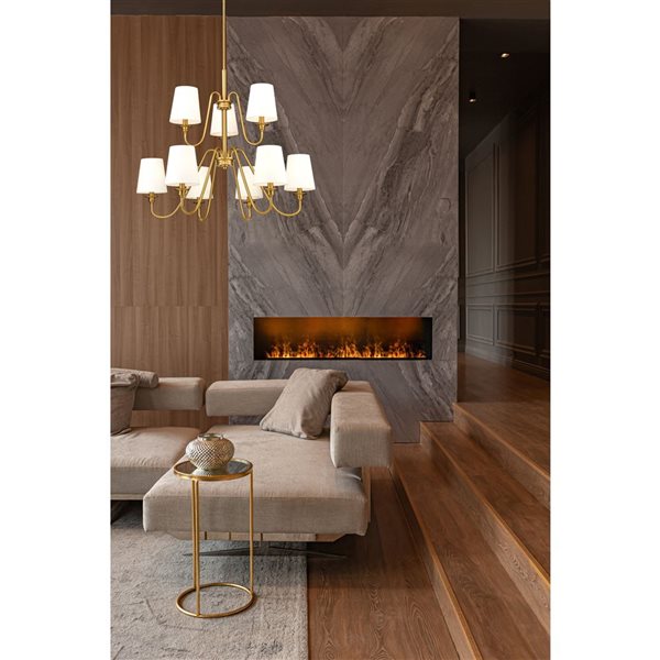 Z-Lite Gianna 32-in Modern Gold 9-Light Tiered Chandelier