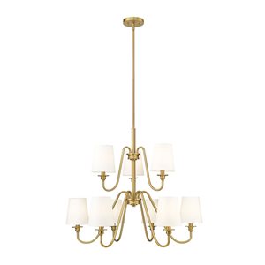 Z-Lite Gianna 32-in Modern Gold 9-Light Tiered Chandelier