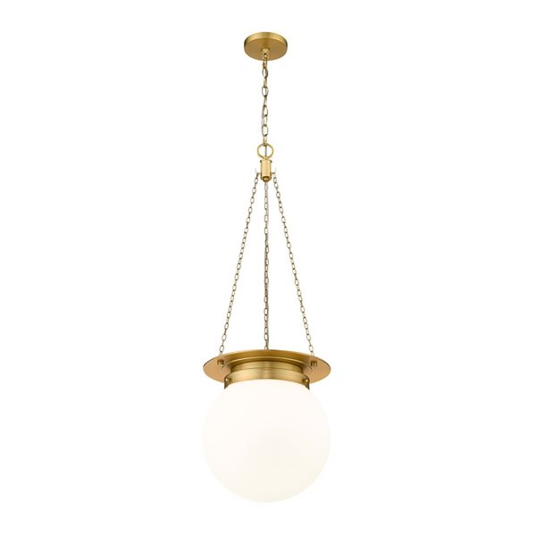 Z-Lite Calhoun Heritage Brass 1-Light Globe Pendant Light