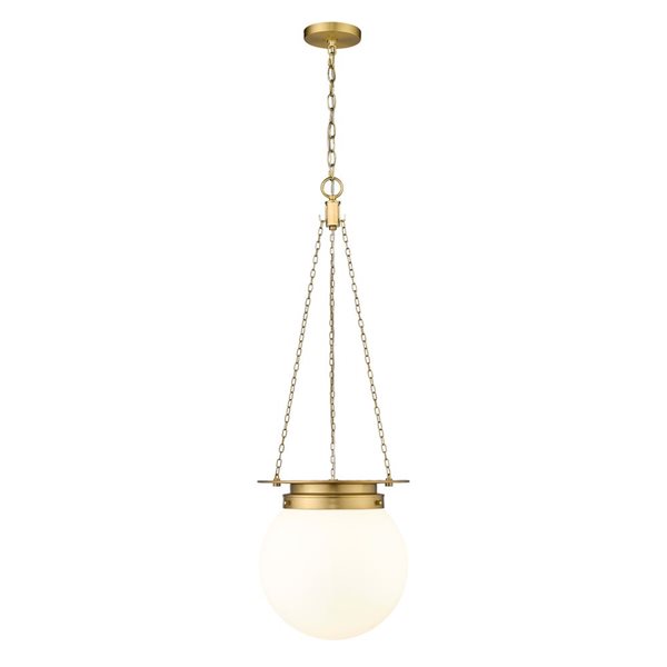 Z-Lite Calhoun Heritage Brass 1-Light Globe Pendant Light