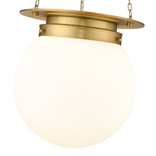 Z-Lite Calhoun Heritage Brass 1-Light Globe Pendant Light