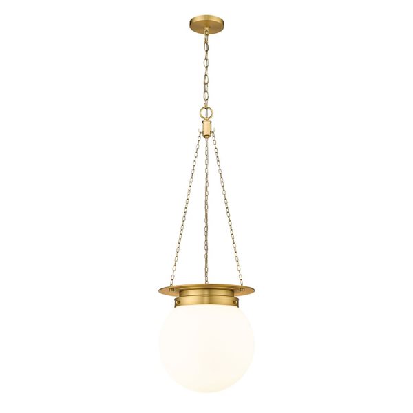 Z-Lite Calhoun Heritage Brass 1-Light Globe Pendant Light