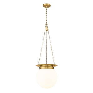 Z-Lite Calhoun Heritage Brass 1-Light Globe Pendant Light