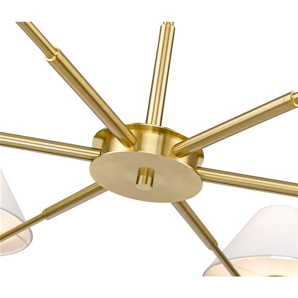 Z-Lite Leila 63-in Luxe Gold 6-Light Linear Chandelier