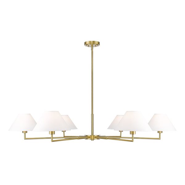 Z-Lite Leila 63-in Luxe Gold 6-Light Linear Chandelier