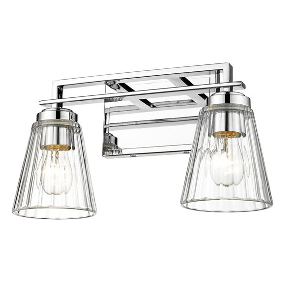 Z-Lite Lyna 16-in Chrome  2-Light Vanity Light