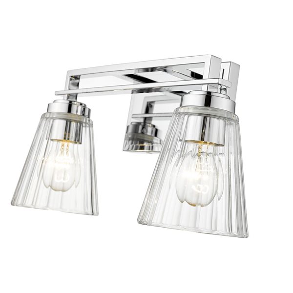 Z-Lite Lyna 16-in Chrome  2-Light Vanity Light