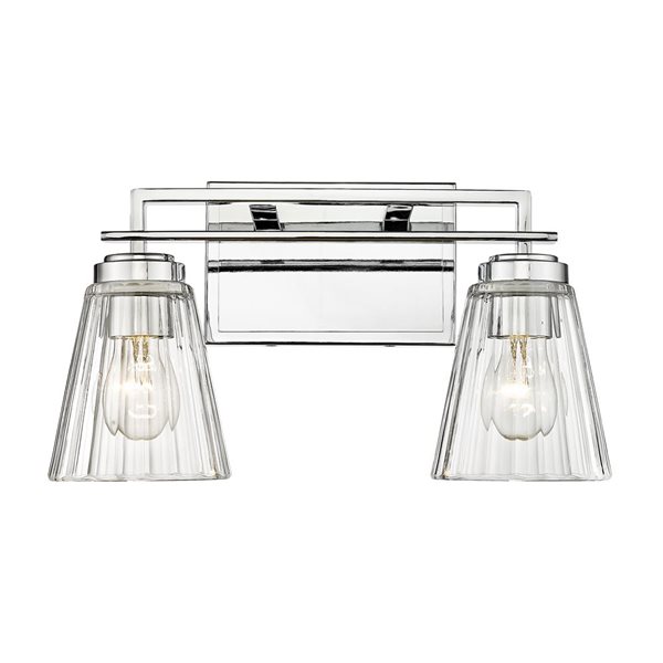 Z-Lite Lyna 16-in Chrome  2-Light Vanity Light