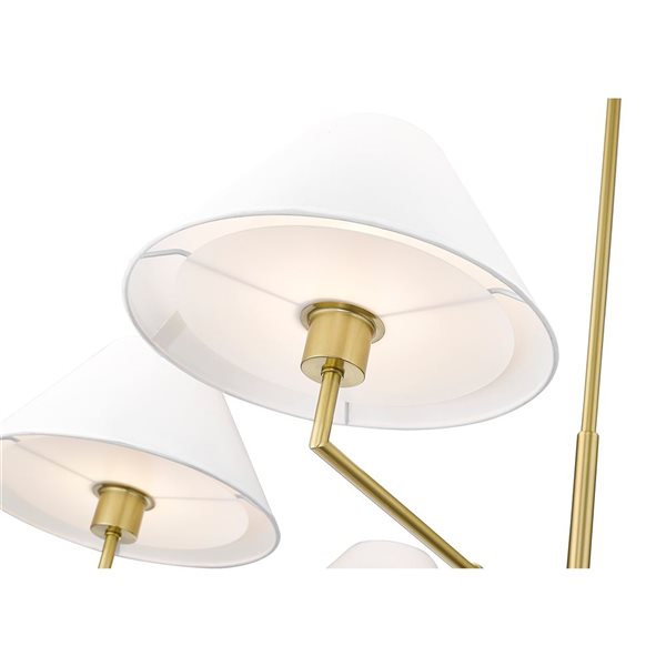 Lilly　0823 Z-Lite Leila 44-in Luxe Gold 6-Light Linear Chandelier 744