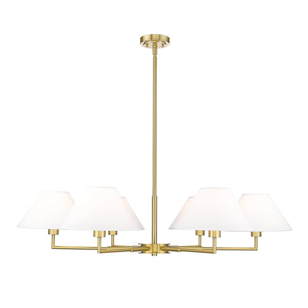 Lilly　0823 Z-Lite Leila 44-in Luxe Gold 6-Light Linear Chandelier 744