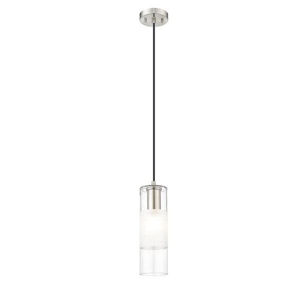 Z-Lite Alton Brushed Nickel 1-Light Cylinder Pendant Light