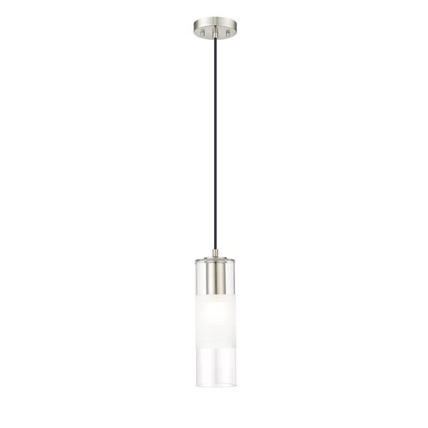 Z-Lite Alton Brushed Nickel 1-Light Cylinder Pendant Light