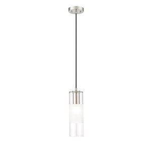 Z-Lite Alton Brushed Nickel 1-Light Cylinder Pendant Light