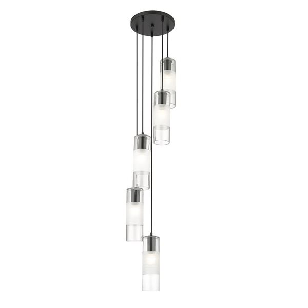 Z-Lite Alton Matte Black 5-Light Draped Chandelier