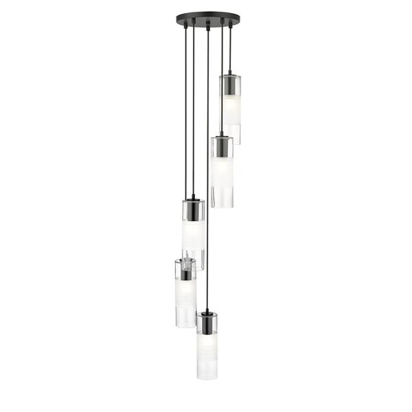 Z-Lite Alton Matte Black 5-Light Draped Chandelier