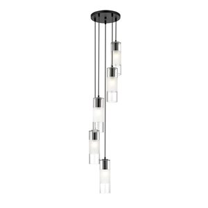 Z-Lite Alton Matte Black 5-Light Draped Chandelier