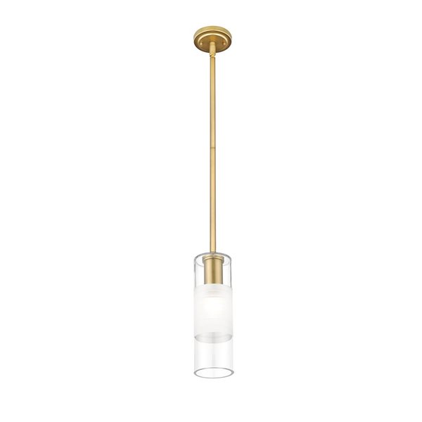 Z-Lite Alton Modern Gold 1-Light Cylinder Pendant Light