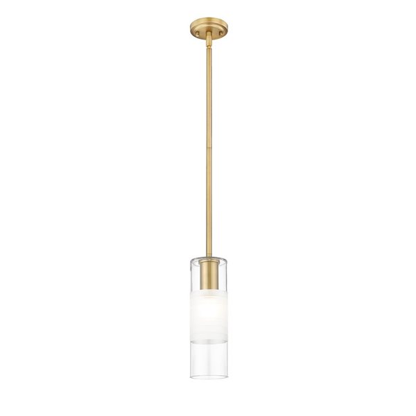 Z-Lite Alton Modern Gold 1-Light Cylinder Pendant Light