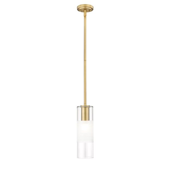 Z-Lite Alton Modern Gold 1-Light Cylinder Pendant Light