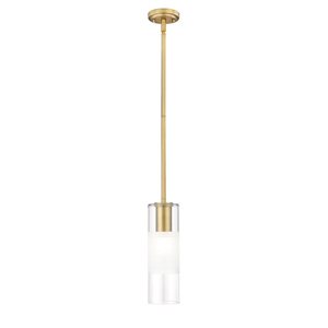 Z-Lite Alton Modern Gold 1-Light Cylinder Pendant Light