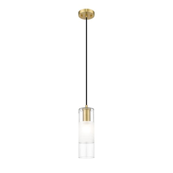 Z-Lite Alton Modern Gold 1-Light Cylinder Pendant Light