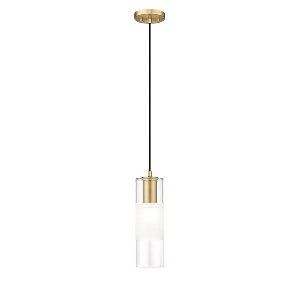 Z-Lite Alton Modern Gold 1-Light Cylinder Pendant Light