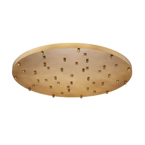 Z-Lite Multi Point Canopy 36-in Rubbed Brass 27-Light Ceiling Plate