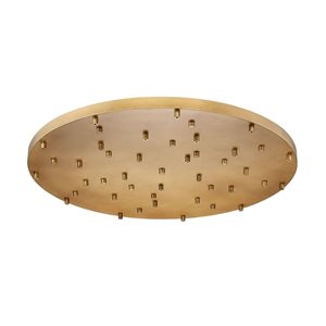 Z-Lite Multi Point Canopy 36-in Rubbed Brass 27-Light Ceiling Plate