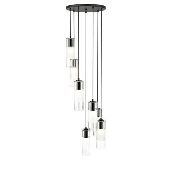 Z-Lite Alton Matte Black 7-Light Draped Chandelier