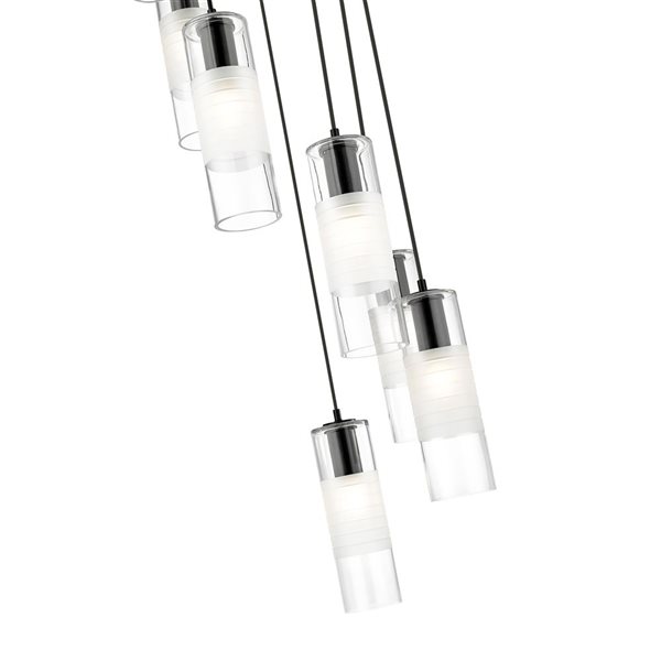 Z-Lite Alton Matte Black 7-Light Draped Chandelier